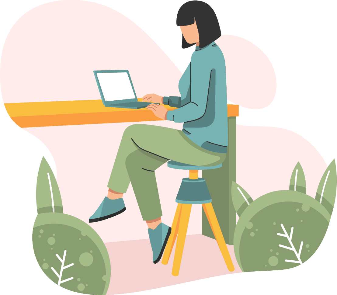 Person sitting in front of a Laptop