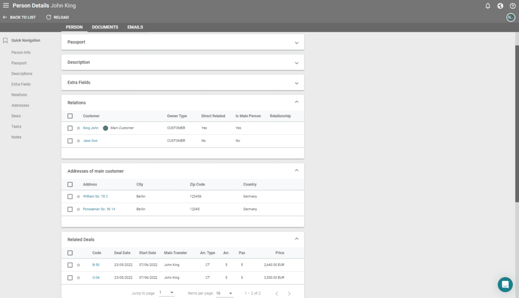 Managing Travelers and Adding Relationships Between Them