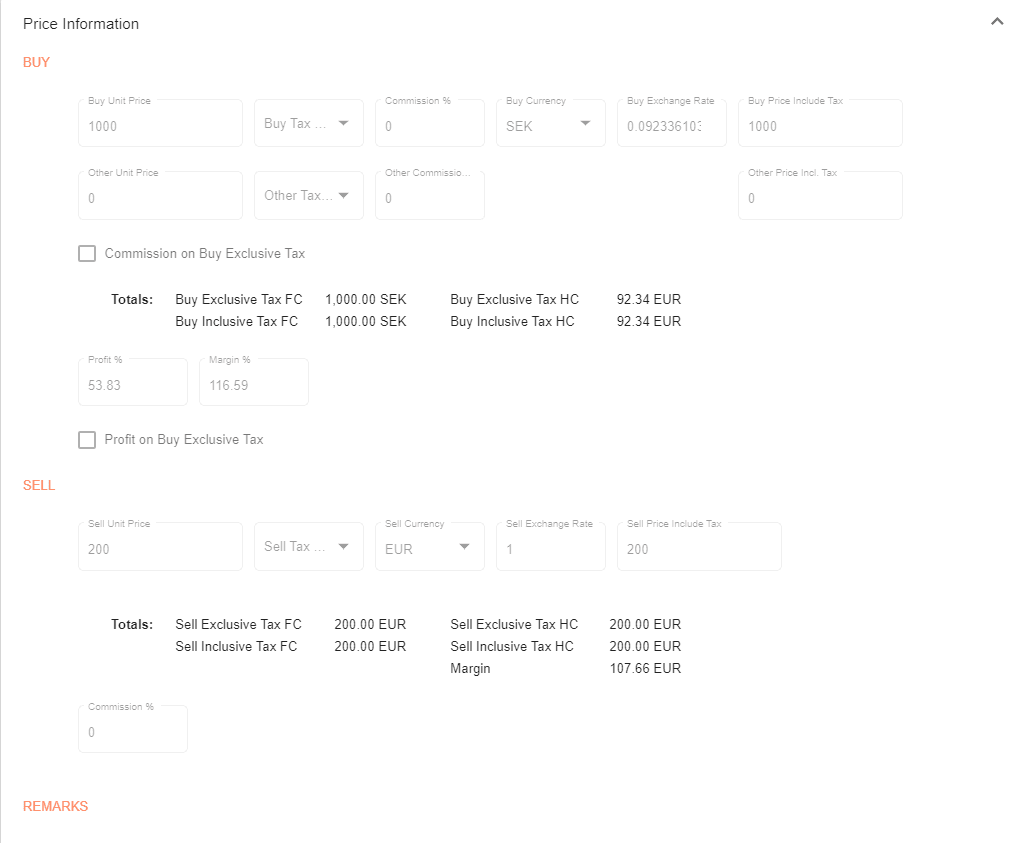 A screenshot showing the settings for a price rule with two different currencies