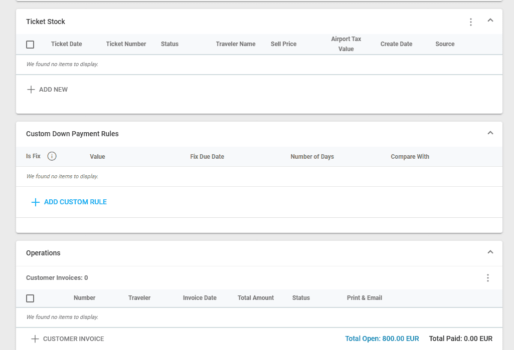 A screenshot showing the custom down payment rule section in a deal