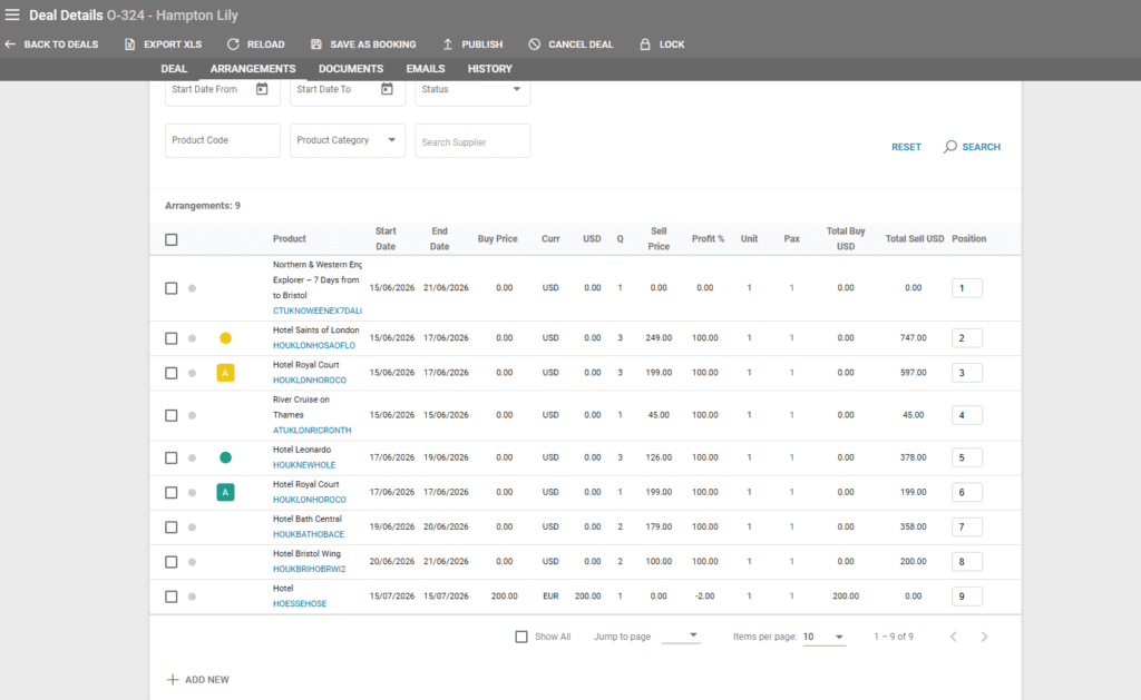 Alternative products for personlized experiences in our travel management software